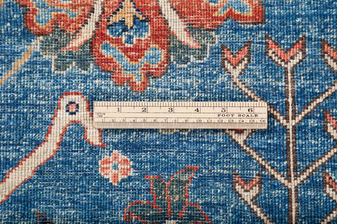 Chobi Blue Hand Knotted 510 X 88 Area Rug 700-147359 Image 8