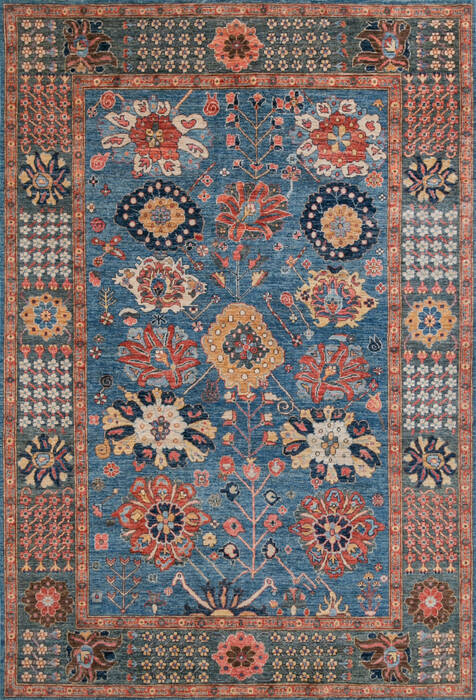 Chobi Blue Hand Knotted 510 X 88 Area Rug 700-147359 Image 0