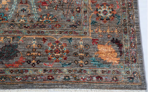 Chobi Grey Hand Knotted 510 X 710 Area Rug 700-147362 Image 3