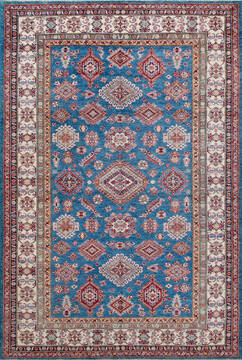 Kazak Blue Hand Knotted 6'9" X 10'0"  Area Rug 700-147364