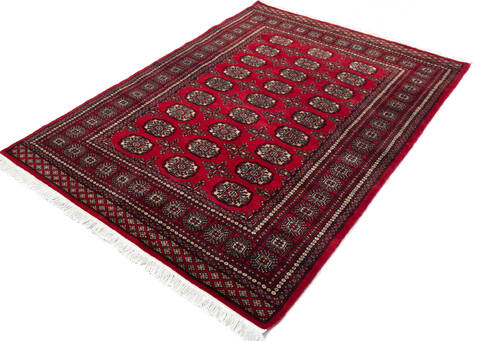 Bokhara Red Hand Knotted 48 X 65 Area Rug 700-147366 Image 2