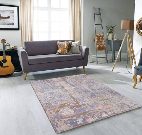 Modern Multicolor Hand Knotted 80 X 100 Area Rug 902-147368 Image 3