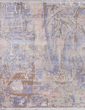 Modern Multicolor Hand Knotted 8'0" X 10'0"  Area Rug 902-147368
