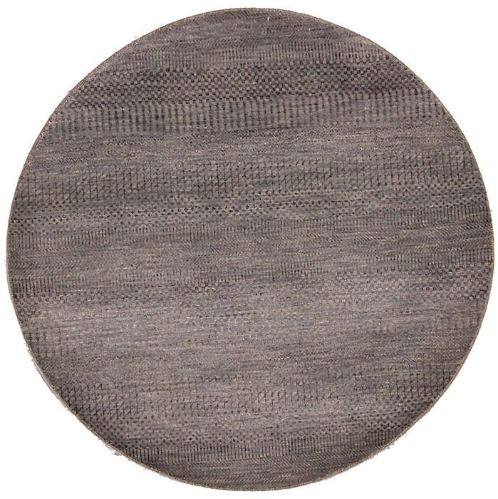 Modern-Contemporary Grey Round Hand Knotted 40 X 40  Area Rug 254-147379 Image 0
