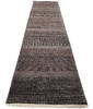 Modern-Contemporary Black Runner Hand Knotted 26 X 100  Area Rug 254-147381 Thumb 3