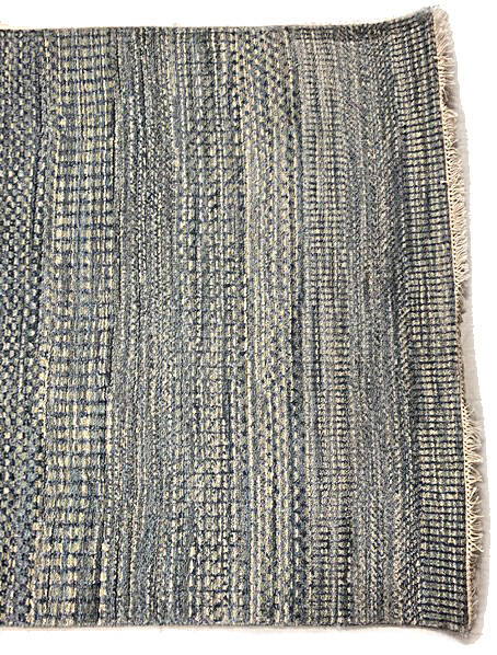Modern-Contemporary Grey Runner Hand Knotted 26 X 100 Area Rug 254-147382 Image 1