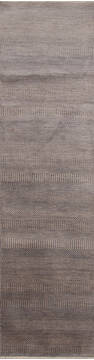 Indian Modern-Contemporary Grey Runner 10 to 12 ft Wool Carpet 147384