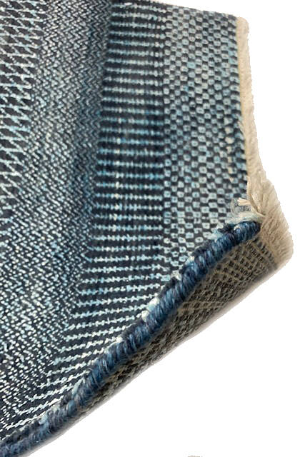Modern-Contemporary Blue Runner Hand Knotted 24 X 119 Area Rug 254-147390 Image 2