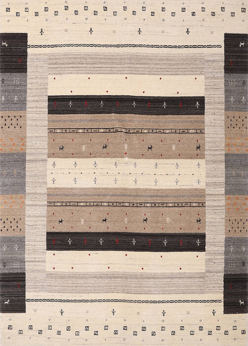Gabbeh Beige Hand Knotted 47 X 67  Area Rug 254-147391 Image 0