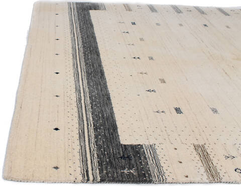 Gabbeh Beige Hand Knotted 48 X 67 Area Rug 254-147392 Image 3