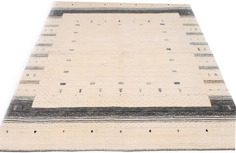 Gabbeh Beige Hand Knotted 48 X 67 Area Rug 254-147392 Image 5