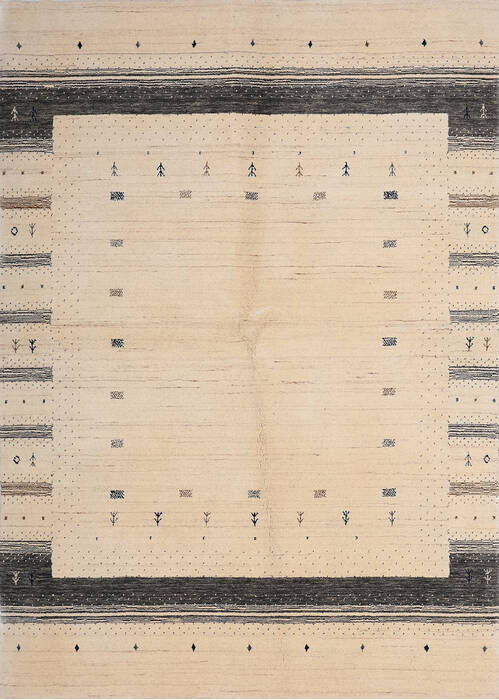 Gabbeh Beige Hand Knotted 48 X 67 Area Rug 254-147392 Image 0