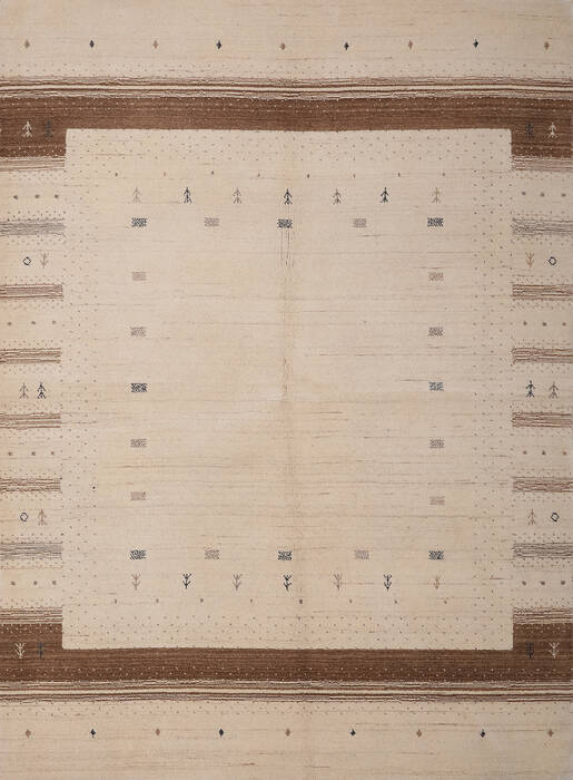 Gabbeh Beige Hand Knotted 49 X 67 Area Rug 254-147393 Image 0