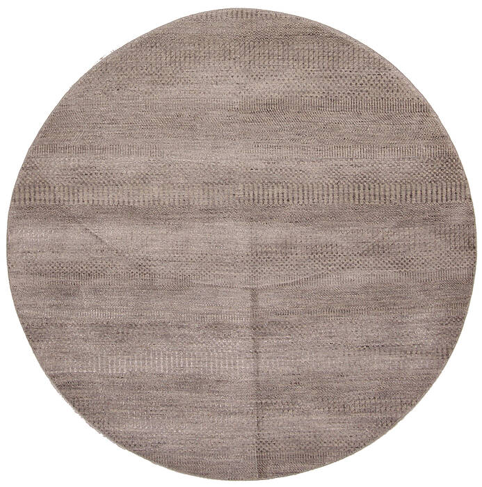 Modern-Contemporary Brown Round Hand Knotted 50 X 50 Area Rug 254-147398 Image 0