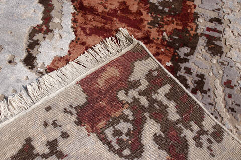 Modern Multicolor Hand Knotted 80 X 100 Area Rug 902-147413 Image 1