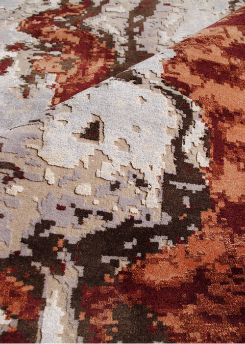 Modern Multicolor Hand Knotted 80 X 100 Area Rug 902-147413 Image 2