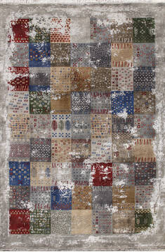 Modern Multicolor Hand Knotted 6'6" X 9'9"  Area Rug 902-147414