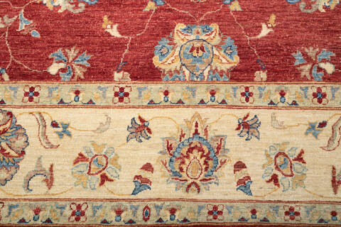 Chobi Red Hand Knotted 100 X 135 Area Rug 700-147415 Image 5
