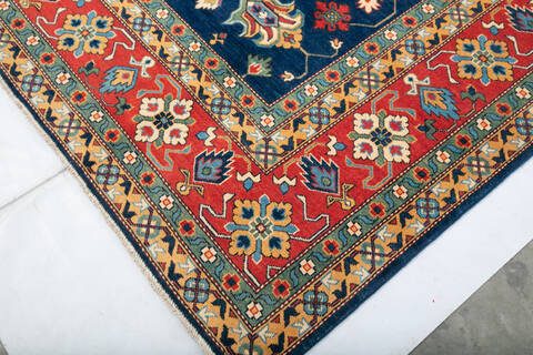 Kazak Blue Hand Knotted 91 X 118 Area Rug 700-147416 Image 5