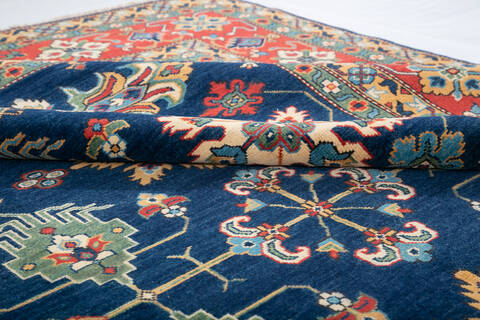 Kazak Blue Hand Knotted 91 X 118 Area Rug 700-147416 Image 6