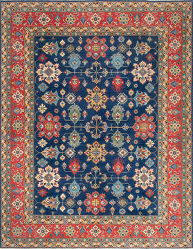 Kazak Blue Hand Knotted 9'1" X 11'8"  Area Rug 700-147416