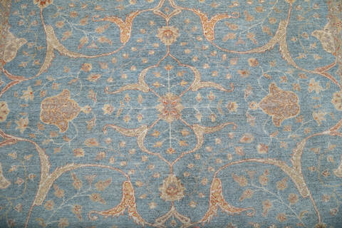 Chobi Blue Hand Knotted 80 X 910 Area Rug 700-147419 Image 3