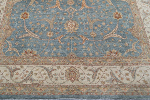 Chobi Blue Hand Knotted 80 X 910 Area Rug 700-147419 Image 4