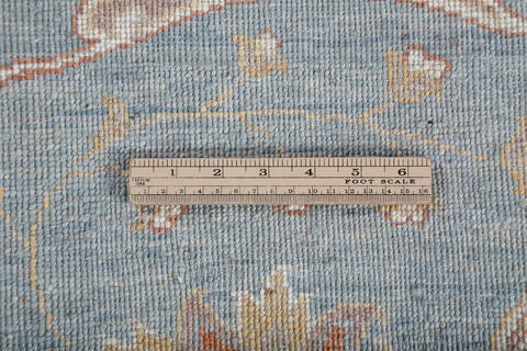 Chobi Blue Hand Knotted 80 X 910 Area Rug 700-147419 Image 7
