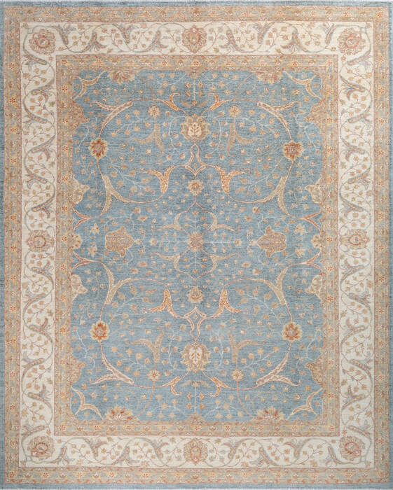 Chobi Blue Hand Knotted 80 X 910 Area Rug 700-147419 Image 0