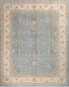 Chobi Blue Hand Knotted 8'0" X 9'10"  Area Rug 700-147419