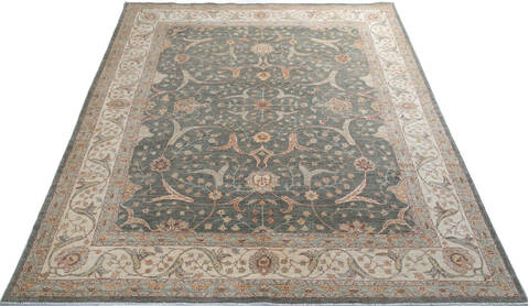 Chobi Green Hand Knotted 82 X 100 Area Rug 700-147421 Image 1