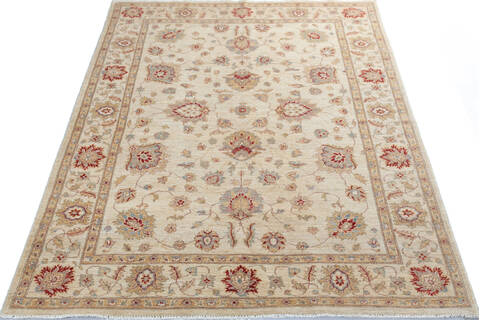 Chobi Beige Hand Knotted 59 X 80 Area Rug 700-147423 Image 1