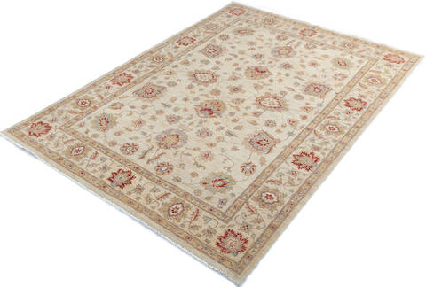 Chobi Beige Hand Knotted 59 X 80 Area Rug 700-147423 Image 2
