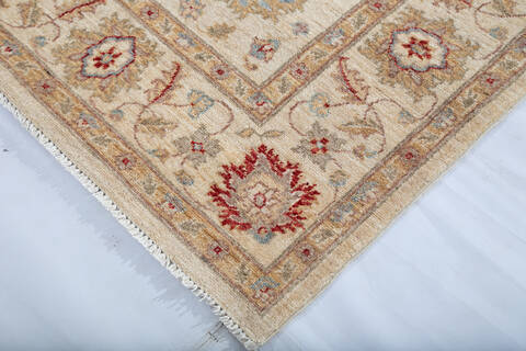 Chobi Beige Hand Knotted 59 X 80 Area Rug 700-147423 Image 3