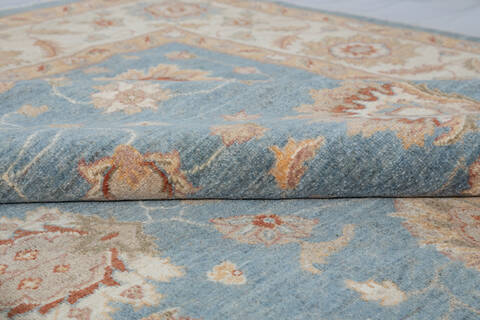 Chobi Blue Hand Knotted 84 X 97 Area Rug 700-147424 Image 5