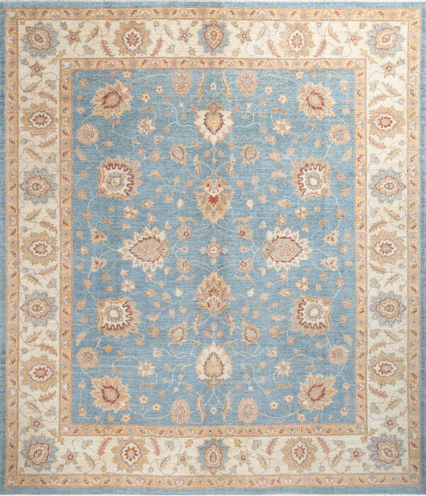 Chobi Blue Hand Knotted 84 X 97 Area Rug 700-147424 Image 0