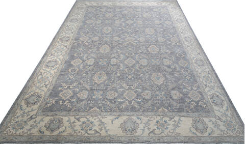 Chobi Grey Hand Knotted 100 X 143 Area Rug 700-147426 Image 1