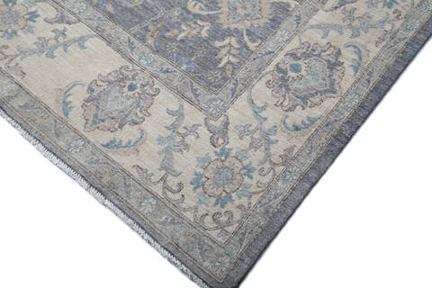 Chobi Grey Hand Knotted 100 X 143 Area Rug 700-147426 Image 3