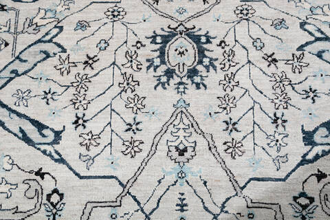 Chobi Grey Hand Knotted 85 X 100 Area Rug 700-147427 Image 5