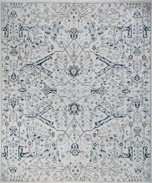 Chobi Grey Hand Knotted 8'5" X 10'0"  Area Rug 700-147427