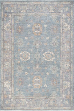Chobi Blue Hand Knotted 6'0" X 9'0"  Area Rug 700-147429
