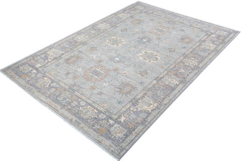 Chobi Grey Hand Knotted 62 X 811  Area Rug 700-147430 Image 2