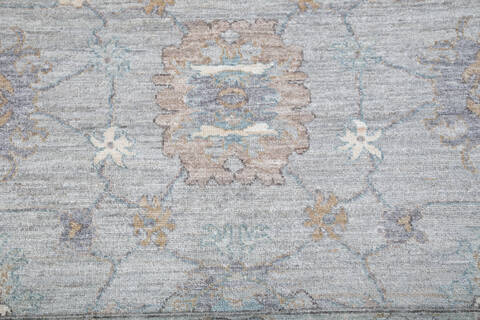 Chobi Grey Hand Knotted 62 X 811  Area Rug 700-147430 Image 4