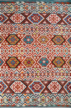 Kilim Multicolor Hand Knotted 5'7" X 8'3"  Area Rug 700-147441