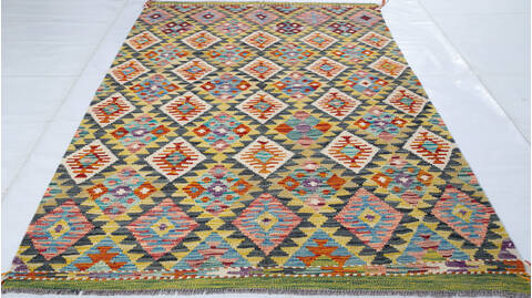 Kilim Multicolor Hand Knotted 41 X 64 Area Rug 700-147442 Image 3