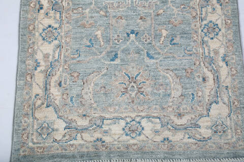 Chobi Green Runner Hand Knotted 27 X 87 Area Rug 700-147447 Image 3