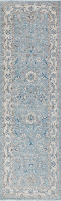 Chobi Green Runner Hand Knotted 27 X 87 Area Rug 700-147447 Image 0
