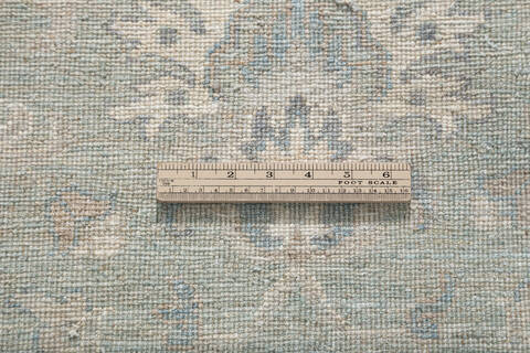 Chobi Green Runner Hand Knotted 27 X 911  Area Rug 700-147448 Image 7