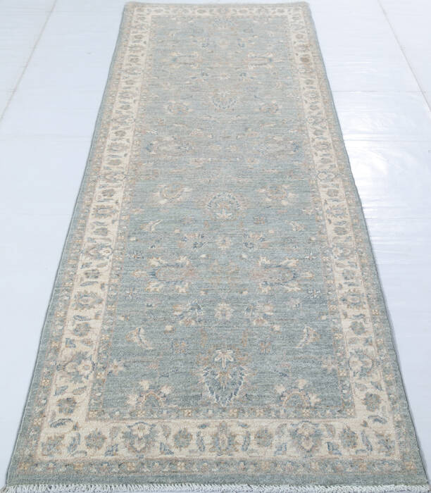 Chobi Grey Runner Hand Knotted 211 X 81 Area Rug 700-147450 Image 1
