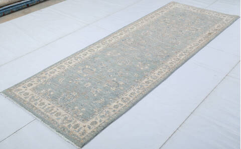 Chobi Grey Runner Hand Knotted 211 X 81 Area Rug 700-147450 Image 2